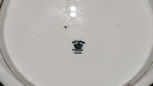 Set Platos Y Taza Inglesa Coalport Antigua Usado Oportunidad Blanco Floral (Usado)