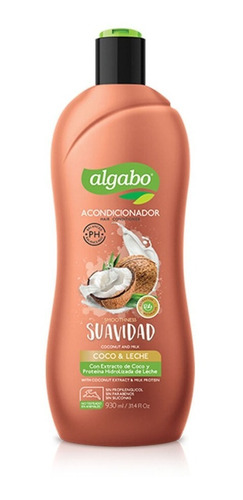 6 Acondicionadores Suavidad Algabo Coco Y Leche X 930 Ml