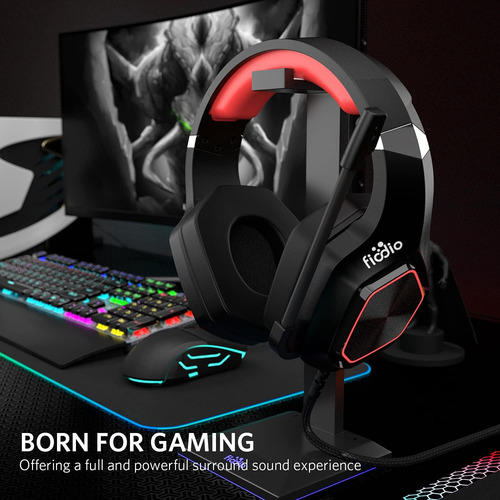 Fiodio 7.1 Auriculares Para Juegos Con Sonido Envolvente Con Negro.