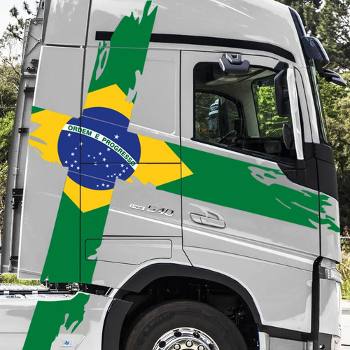 Imagem 2 de 5 de Faixa Volvo Suécia Brasil Fh Performance Adesivo Lateral