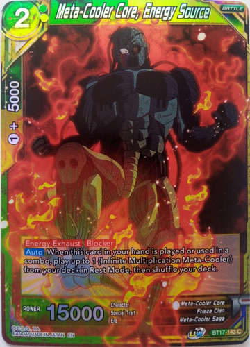 Dragon Ball Super Tcg Meta-cooler Core Bt17-143 C Foil