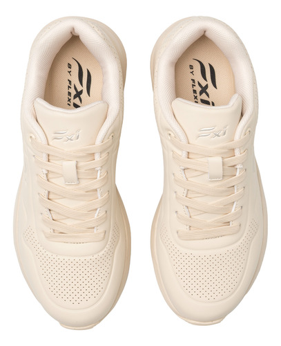 Tenis Para Mujer Válvula De Aire Cómodos 131501 Beige 22-26