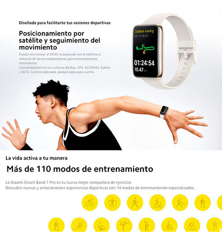 Smartwatch Xiaomi Mi Band 7 Pro Smartband - Cor Da Capa Otec Preto Preto