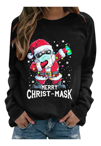 Sudadera Navidad Para Niña Adolescente Manga Arbol Cuello