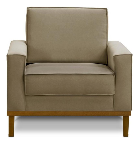 Kit Sofá 3 Lug 2,60m C Chaise Esq Poltrona Living Linho Bege