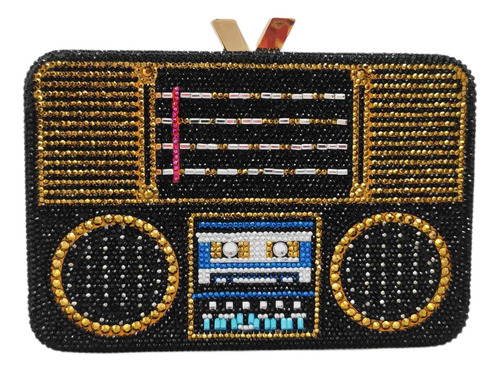 Boutique De Fgg Retro Radio Boom Box Bolsos De Noche De Cris