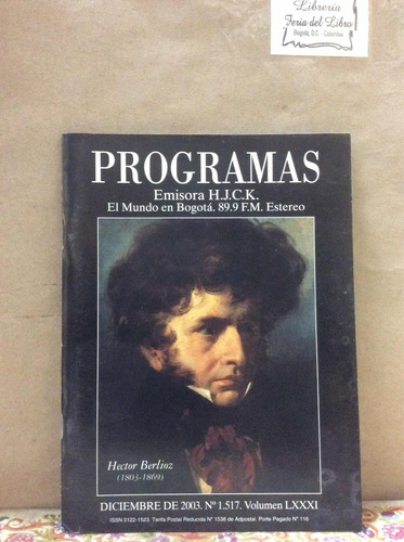 Programas Hjck Diciembre 2003 No 1517 Volumen Lxxxi Música