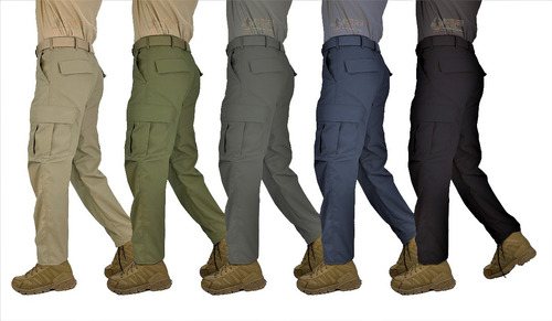 Imagen 6 de 7 de Pantalón Azul Táctico Militar Cargo Ripstop Anti Rasgaduras