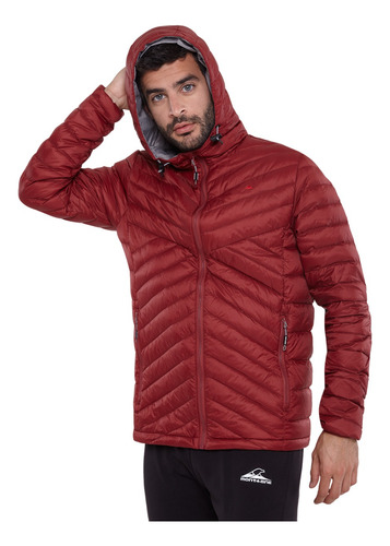 Campera De Pluma Montagne Hombre Neegan Con Capucha Duvet