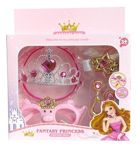 Set De Belleza Infantil Diseño Princesa Corona Y Accesorios.
