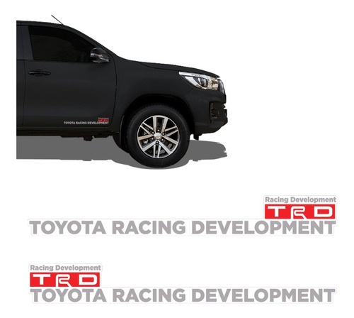 Kit Faixa Toyota Hilux Racing Development Cinza