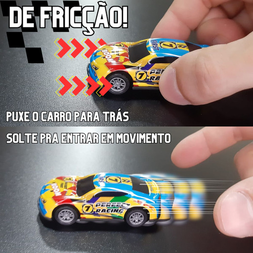 Kit De 6 Carrinhos Liga Leve Movidos A Fricção Com 3 Temas