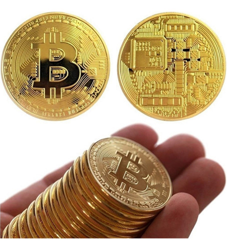 10 Monedas Bitcoin Btc Onza 40mm Criptomoneda Con Capsul