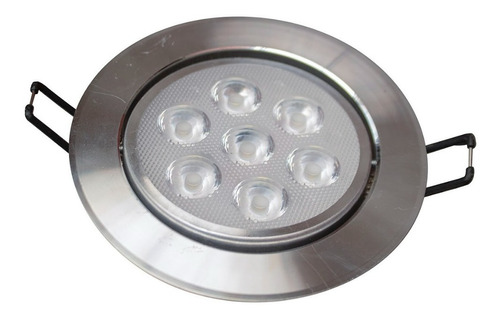 Empotrado Plafon Led 7w Spot Dirigible Satinado Luz Calida