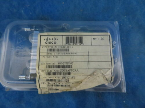 Cisco Hwic-1fe Fast Ethernet Layer 3 Wan Interface Card  Ssa