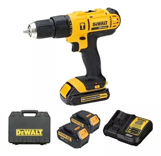 Taladro Inalambrico Dewalt 20v + 2 Baterias + Cargador + Est