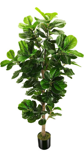 Maceta De Plástico Artificial Con Hoja De Violín, Higuera, 6