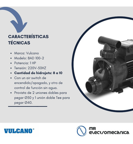 Imagen 3 de 10 de Bomba Autodrenante Bad 100 De 1 Hp. - Vulcano