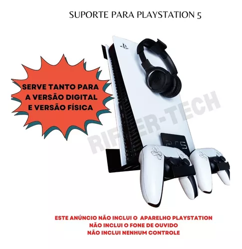 Kit 3 Suporte Controle Ps5 Fone Headset Gamer Mesa Parede no Shoptime