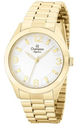 Relogio Feminino Dourado Champion Elegance