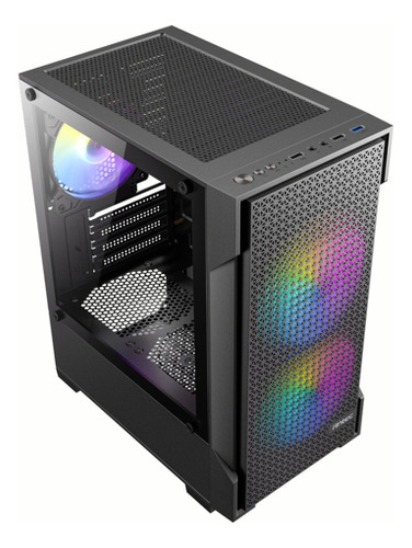 Gabinete Antec Vx100m Argb Matx Con 3 Ventiladores Incluidos