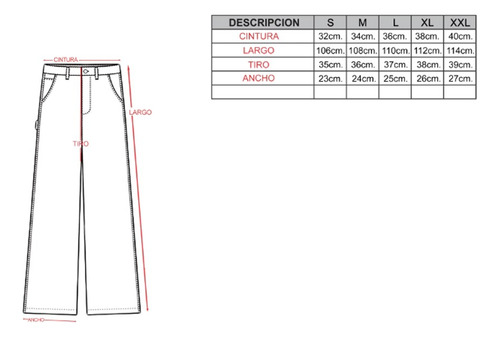 Jean Carpintero Semi Elastizado Streetwear