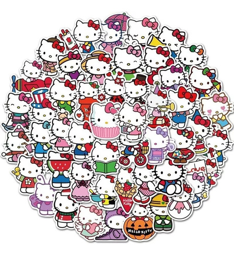 Set 40 Stickers Hello Kitty Kawaii
