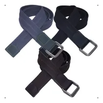 Comprar Kit 3 Cintos Lona Premium Masculino Couro Legítimo 4,0cm L48 Cor Preto - Cinza - Café Desenho Do Tecido Liso Tamanho Calça 44 A 46 (comprimento 120cm)
