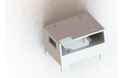 Suporte De Mesa Com Espaço Para Cooler Para Mikrotik Cor Branco