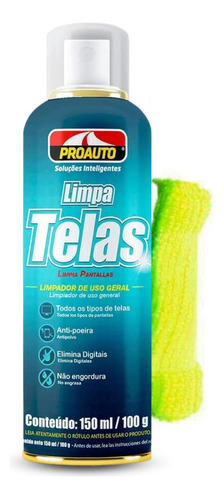 Limpa Telas Uso Geral Auto Informática Proauto 150ml