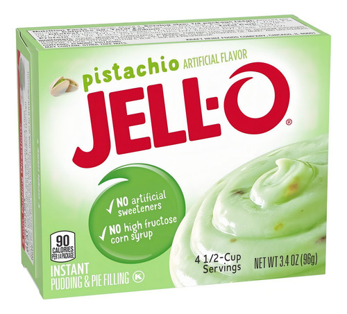 Jello Pudding En Polvo Mix Pudin Sabor Pistache Importado