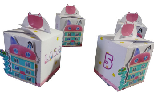 Cajitas Golosineras Personalizadas Casa De Gaby Con Asa