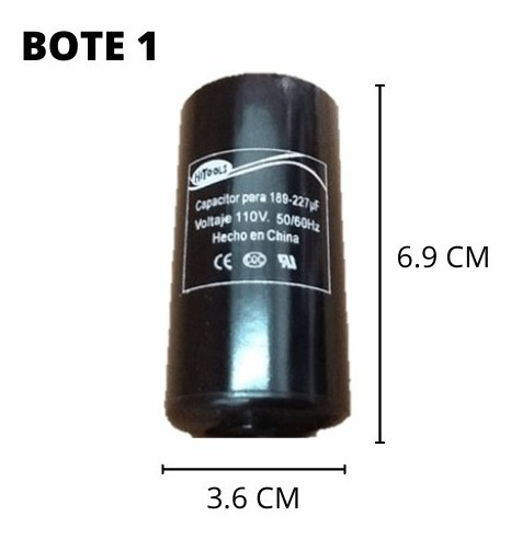 Capacitor Arranque 110 V 189-227mf/bote 1