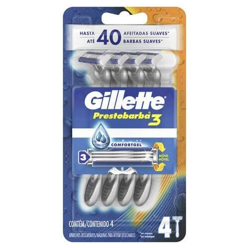 Afeitadora Gillette Prestobarba3 New Hombre X4
