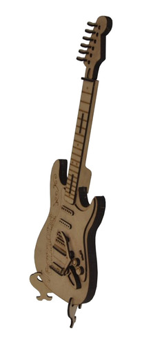 Puzzle 3d Rompecabezas Madera Guitarra Electrica Wa00104 