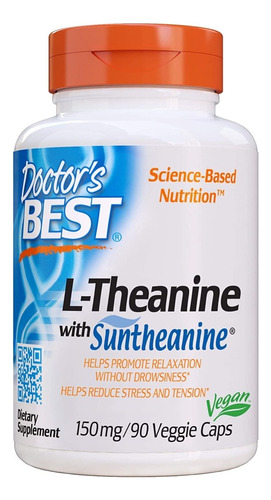 L Theanine L Teanina Premium Salud Emocional 150 Mg 90 Caps Sabor Sin Sabor