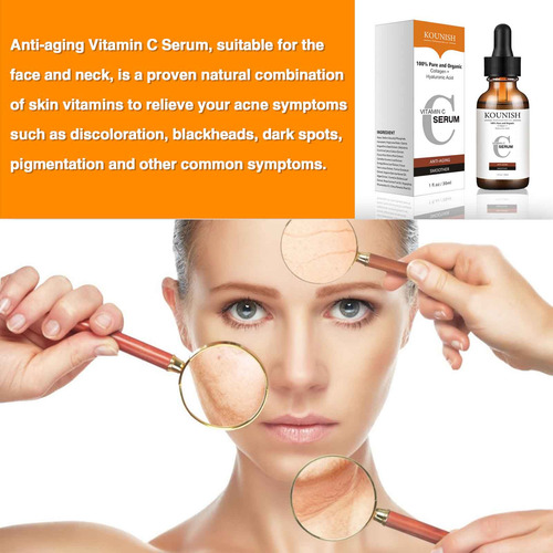 A Impressão De Vitamina C Ilumina O Tom De Cuidado Da Pele,