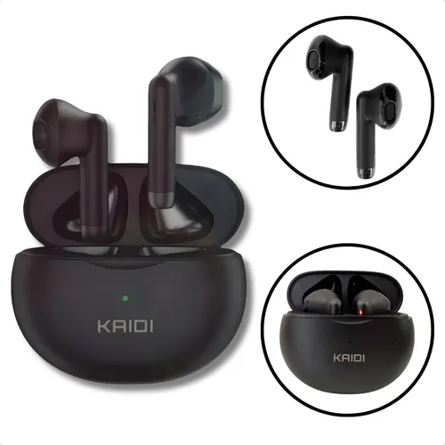 Fone De Ouvido Kd-770 Kaidi Resisitente Á Água Cor Preto Luz Azul...
