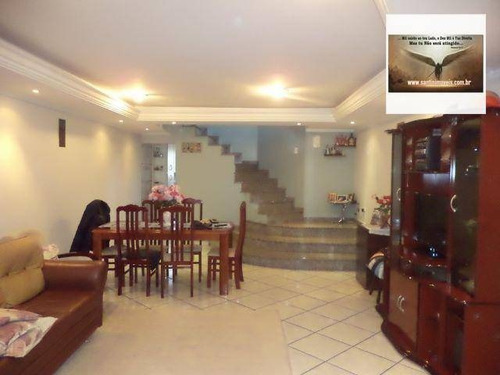 Imagem 2 de 15 de Sobrado De 286 M² Com 03 Dormitórios (sendo 01 Suíte ) 05 Vagas De Garagem À Venda, Jardim Las Vegas, Santo André. - So0017