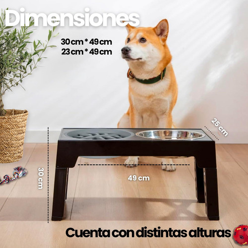L Recipiente De Comida Ajustable Con Cuenco Para Perros