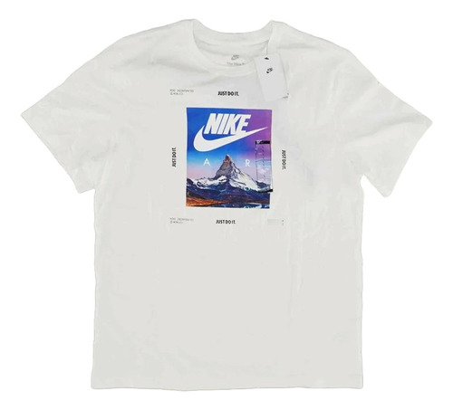 Nike Camiseta Solido Blanco Para Hombre Talla L