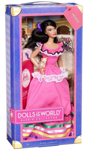 Imagem 1 de 5 de Barbie Collector Dolls World Mexico Latina Mascote