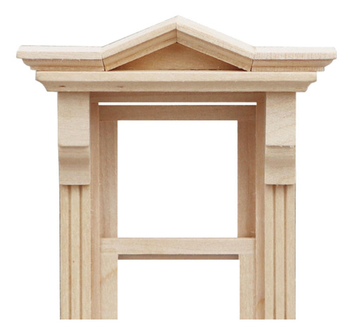 1: 12 Muebles De Casa De Muñecas Con Ventana De Madera,