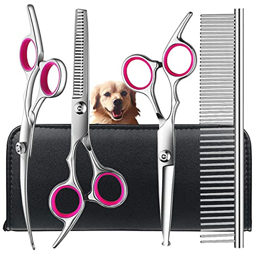 Kit De Tijeras De Peluquería Perros Puntas Redondeadas...