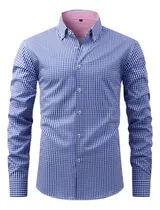 Comprar Camisas De Manga Larga A Cuadros Formales Casuales De Moda P