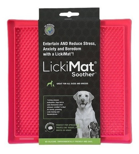 Lickimat Soother Rosado Plato Interactivo Perro | Mundozoo