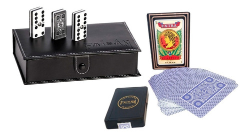 Domino Faisan Profesional + Baraja Faisan Azul Española