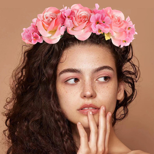 Diademas Artificiales Con Flores Artificiales, Diadema Con F