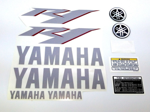 Kit Adesivos Yamaha R1 2007 Vinho R107vi