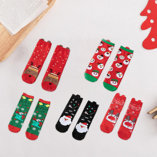 Calcetines De Navidad De 4 Estilos Para Mujer, Calcetines